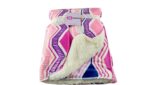 Luxury Soft Fur Back Blanket pink and purple abstract Design