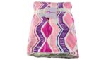 Luxury Soft Fur Back Blanket pink and purple abstract Design - Image 2