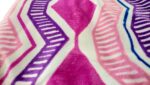 Luxury Soft Fur Back Blanket pink and purple abstract Design - Image 3