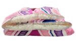 Luxury Soft Fur Back Blanket pink and purple abstract Design - Image 5