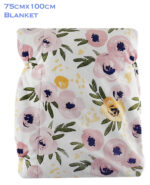 Luxury Soft Fur Back Blanket Pink and Yellow Roses Design - Image 2