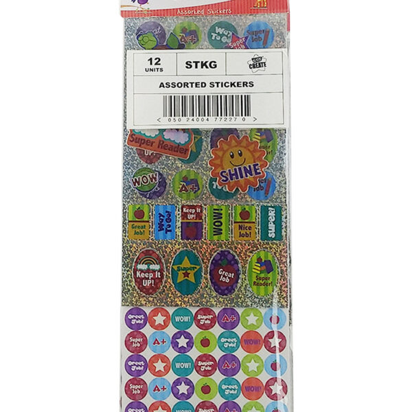 Assorted Pack of 12 Stickers