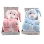 Blue Teddy Toy Blanket- Toy and Blanket Set - Image 2