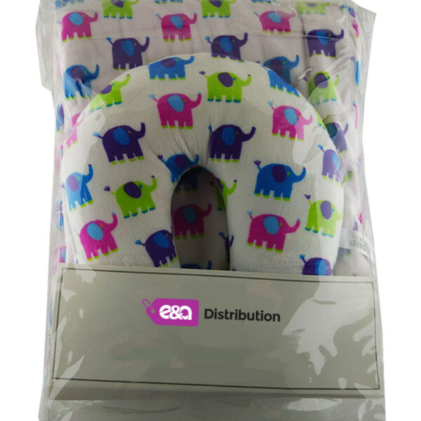 Luxury Soft Micro fleece Blanket White colourful elephants Design