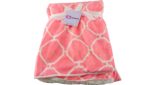 Luxury Soft Fur Back Blanket pink chain Design - Image 2