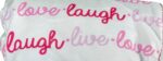 Luxury Soft Fur Back Blanket Pink live love laugh Design - Image 3