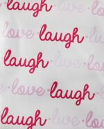 Luxury Soft Fur Back Blanket Pink live love laugh Design - Image 2
