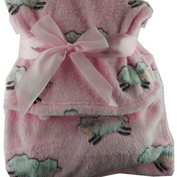 Luxury Soft Micro fleece Blanket Pink sheep Design