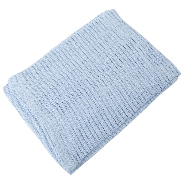Cellular Pram Blanket 75x100cm | Blue
