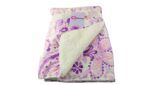 Luxury Soft Fur Back Blanket purple blossom Design