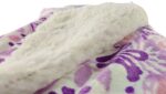 Luxury Soft Fur Back Blanket purple blossom Design - Image 4