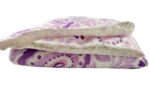 Luxury Soft Fur Back Blanket purple blossom Design - Image 5