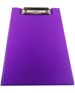 A5 PVC Purple Fold Over Foolscap Clipboard - Image 2