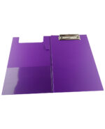 A5 PVC Purple Fold Over Foolscap Clipboard