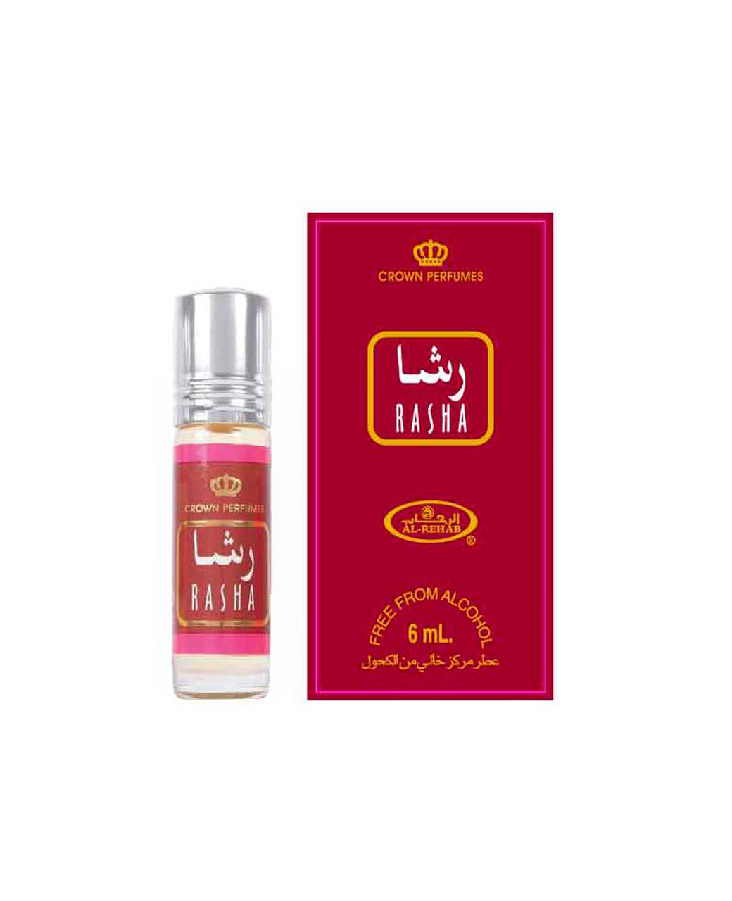 Rasha-perfume-oil-6ml-roll-on-attar-al-rehab-al-rehab-concentrated-perfume-oil-best-attar-perfume-oil-al-rehab-crown-roll-on-attar-perfume-oil-best-arabic-perfume-oil.jpg Rasha 6ml Roll On by Al Rehab | Perfume Oil - Image 1
