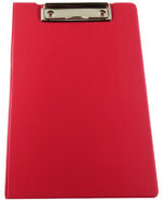 A5 PVC Red Fold Over Foolscap Clipboard - Image 2