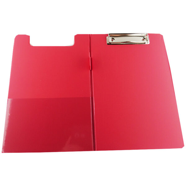A5 PVC Red Fold Over Foolscap Clipboard