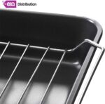 3 Roasting Trays with Racks - Non Stick Oven and Grill Cooling Racks for Baking and Panini Maker Tray Pan Set 33.3X35cm - Image 4