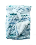 Fur Back Blanket 75x100cm | Blue Shark