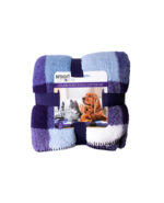 Blue Check Sherpa Pet Blanket | Pet Beds & Carriers