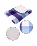 Blue Check Sherpa Pet Blanket | Pet Beds & Carriers - Image 3
