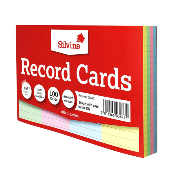100 Rainbow Silvine Record Cards