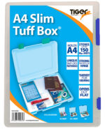 A4 slim tuff box assorted colours (green, blue, black, red) - Image 4