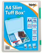 A4 slim tuff box assorted colours (green, blue, black, red) - Image 3