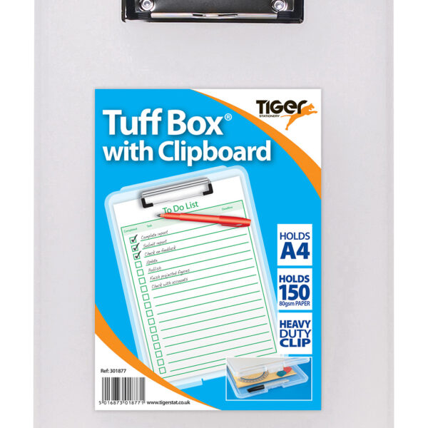 A4 Clear Tuff Box With Clipboard