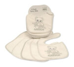 White Terry Bibs Pack of 5 for Baby Girls and Boys