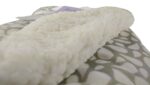 Luxury Soft Fur Back Blanket green petals Design - Image 4