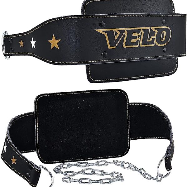 VELO Unisex 7" Wide Heavy Duty Dipping Belt with Adjustable Steel Chain
