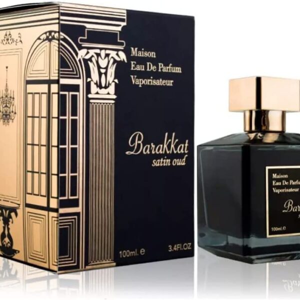 Barakkat Satin Oud 100ml Eau De Parfum Perfume Spray By Fragrance World Vanilla Rose For Men Women