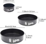 New Set of 3 Round Cake TIN Set Non Stick Spring Form Loose Base Baking PAN Tray - Image 3