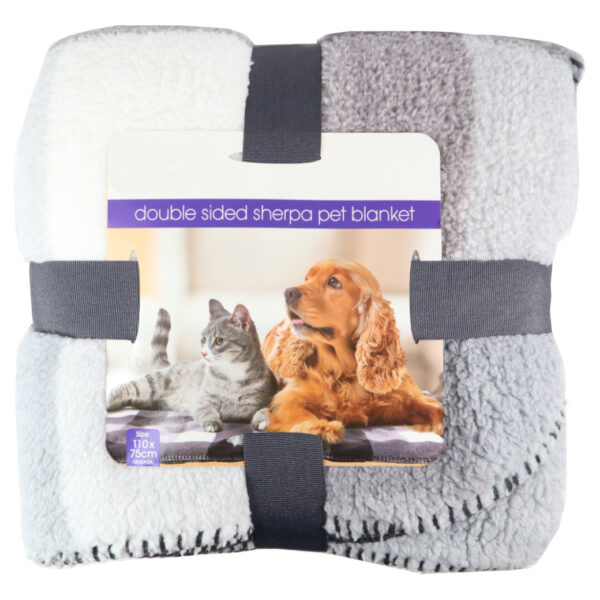 Double Sided Sherpa Blanket for Dog Cat Pet