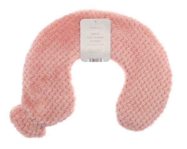 Pink Neck Faux Fur Hot Water Bottle