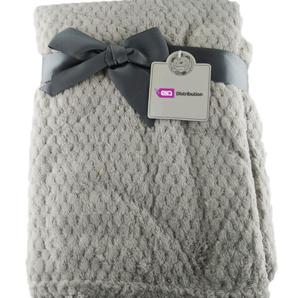 Luxury Soft Waffle Blanket plain grey Design