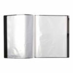 A5 Black Display Book with Zipped Closure 20 Plastic Pockets 20 Presentation Folders - Image 3