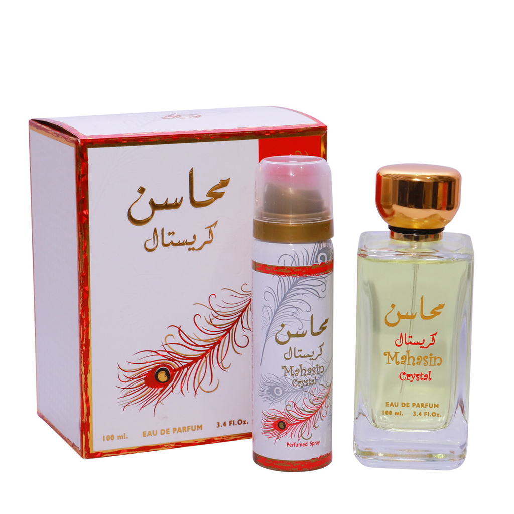 mc1.png Men and Women Perfume Mahasin Crystal Perfume | 100ml | by Lattafa - Image 1