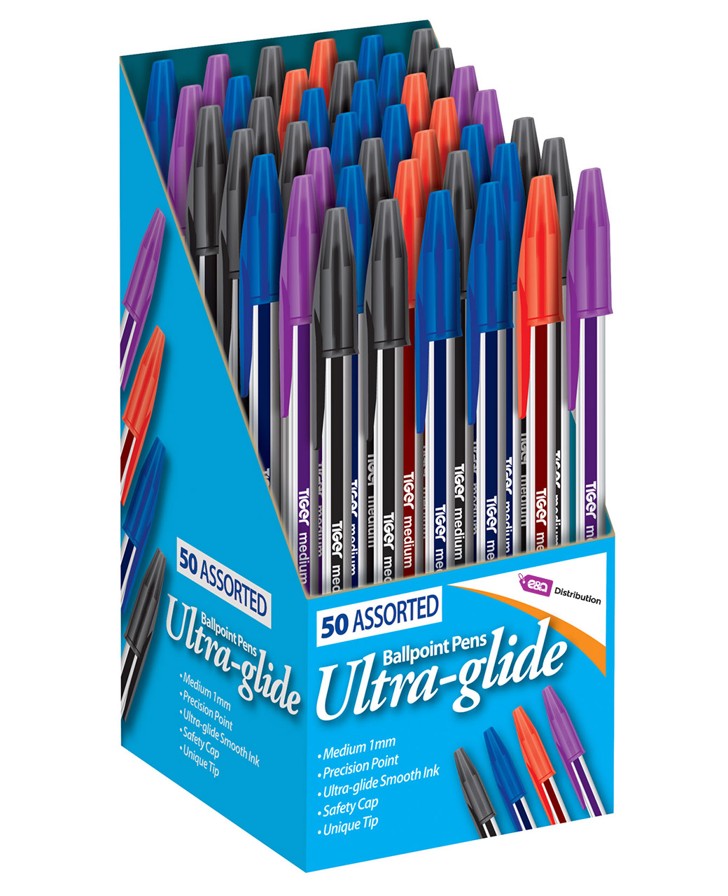 pen-Black-Blue-Red-and-Purple.jpg Assorted Ballpoint Pens Ultra-glide - Image 1