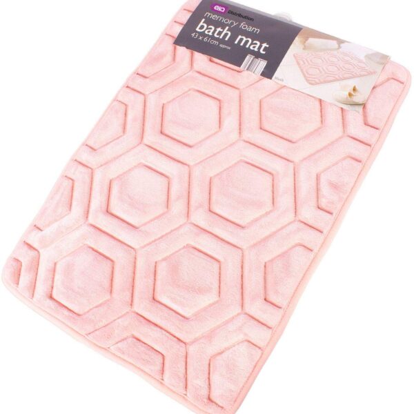 E&A Distribution Limited Pink bath mat non slip 43x61cm