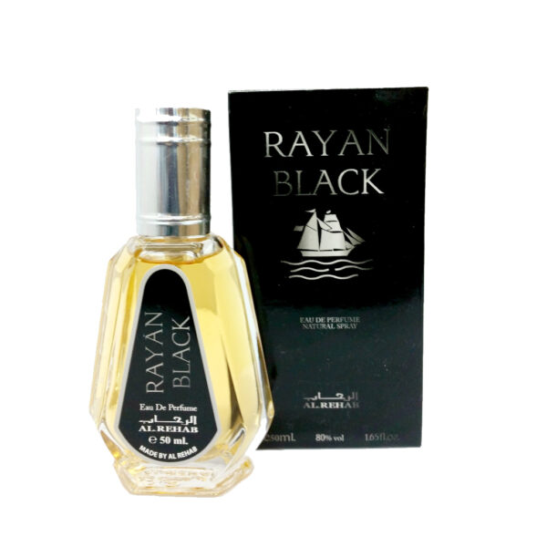 Rayan Black Perfume Spray 50ml by Al Rehab Arabic Arabian Fragrance