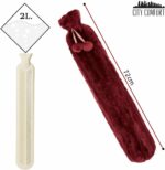 Long Red Faux Fur Hot Water Bottle - Image 3