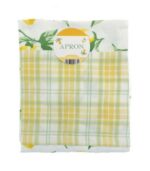 Lemon Tartan Cotton Apron - Image 2