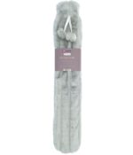Long Grey Faux Fur Hot Water Bottle