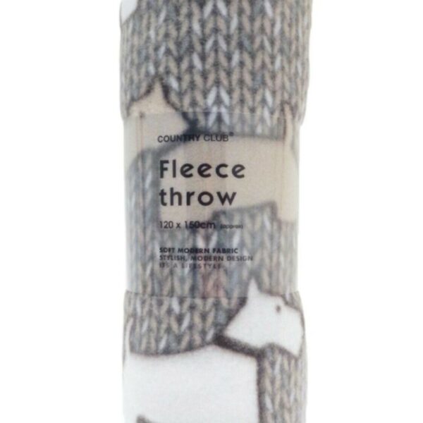 Beige Fleece Blanket Throw
