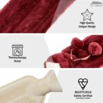 Long Red Faux Fur Hot Water Bottle - Image 2