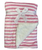 Pink Stripes 75 x 100cm Fur Blanket
