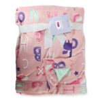 Pink ABC Fleece Blanket 75x100cm