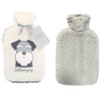 Grey Fur Dog Hot Water Bottle - Image 2